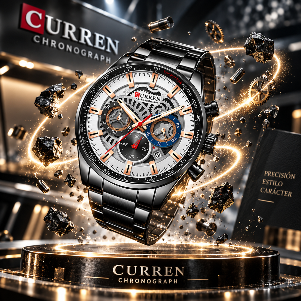 Reloj Curren para Hombre – Original con Cronómetro y Fechero