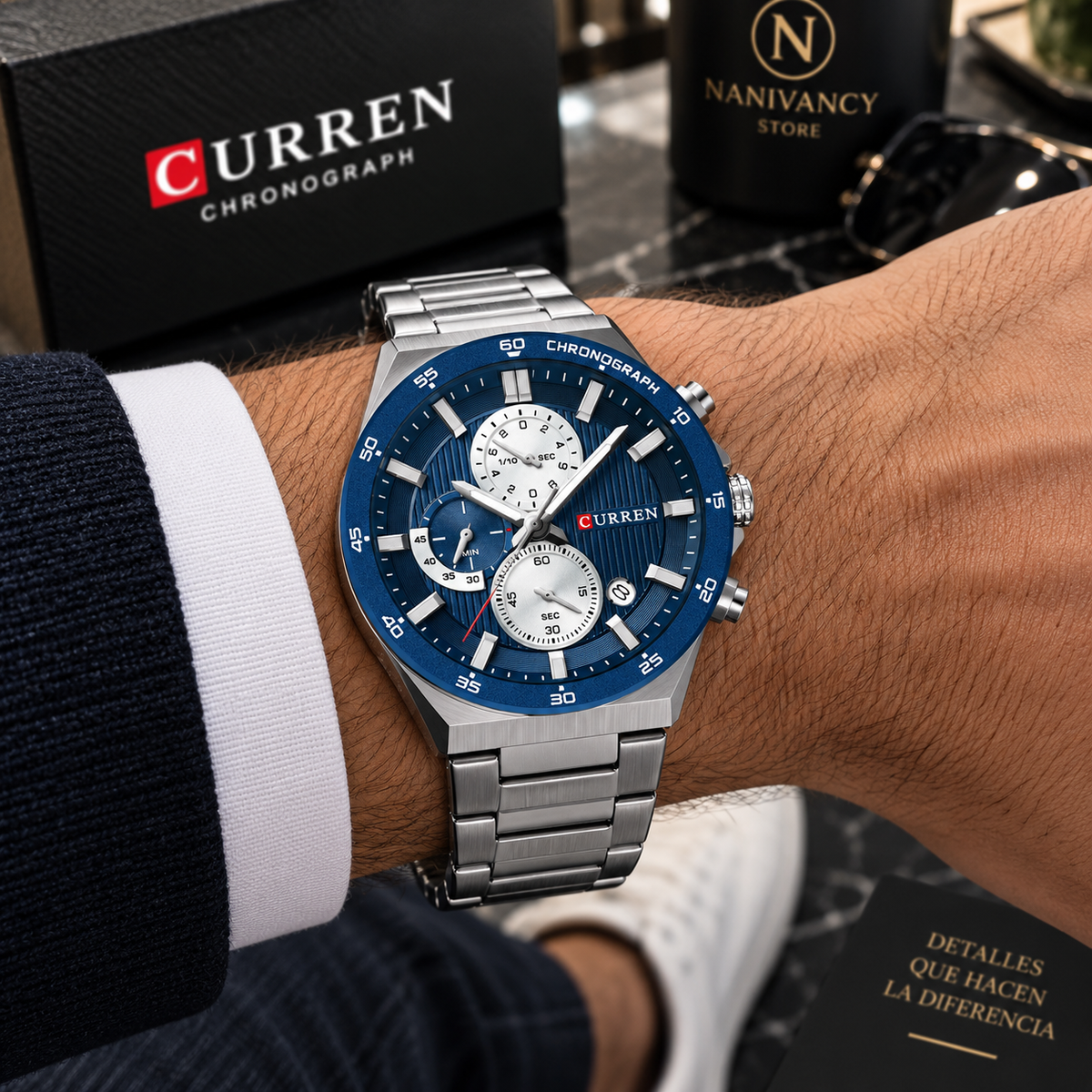 Reloj Curren para Hombre – Original con Cronómetro y Fechero