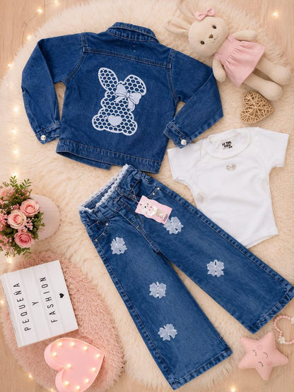 Trío Jean para Niña – Look Moderno y Encantador