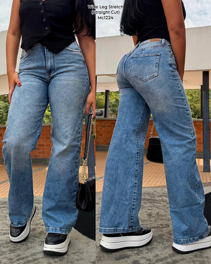 Jeans Baggy · Wide Leg · Skinny – Tiro Alto | Push Up | Premium