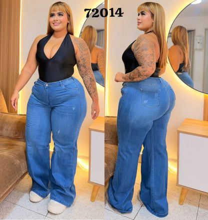 Jeans Palazzo Plus Licrado
