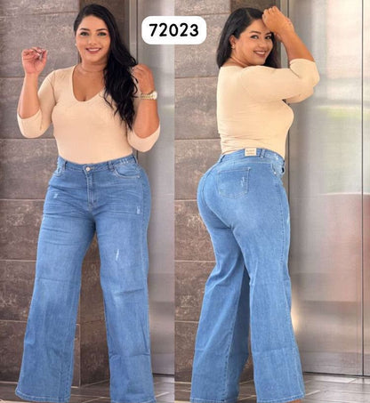 Jeans Palazzo Plus Licrado