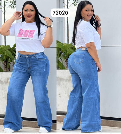 Jeans Palazzo Plus Licrado
