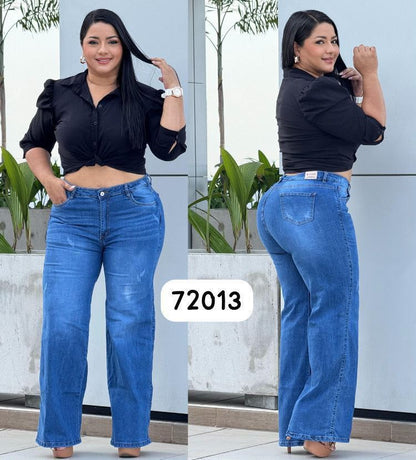 Jeans Palazzo Plus Licrado