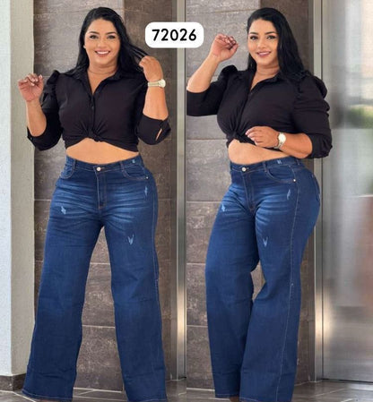 Jeans Palazzo Plus Licrado