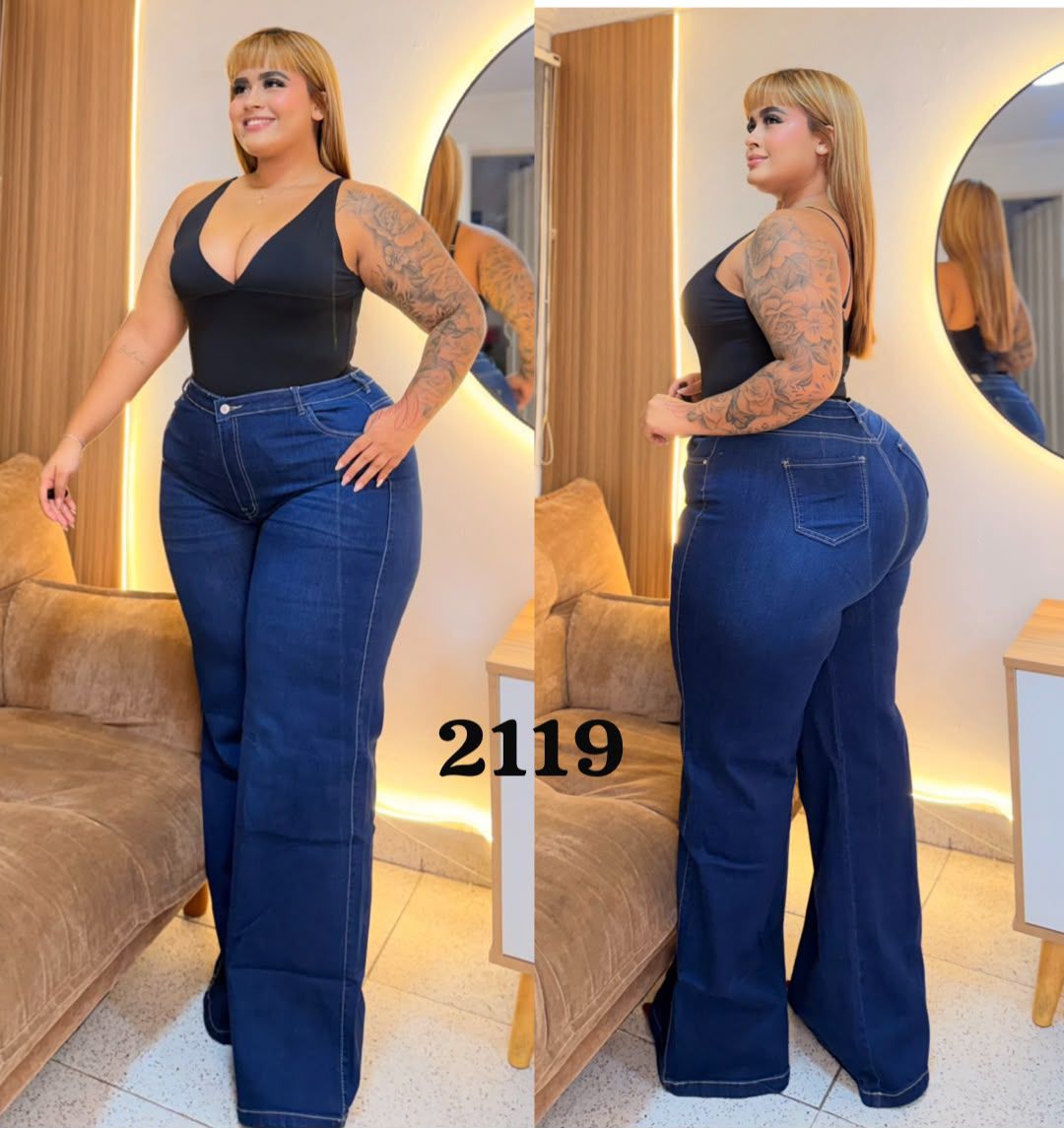 Jeans Palazzo Plus Licrado