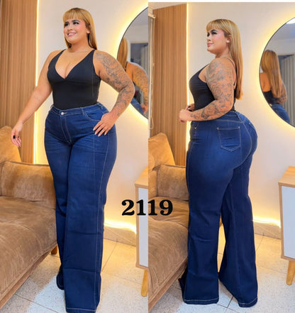 Jeans Palazzo Plus Licrado