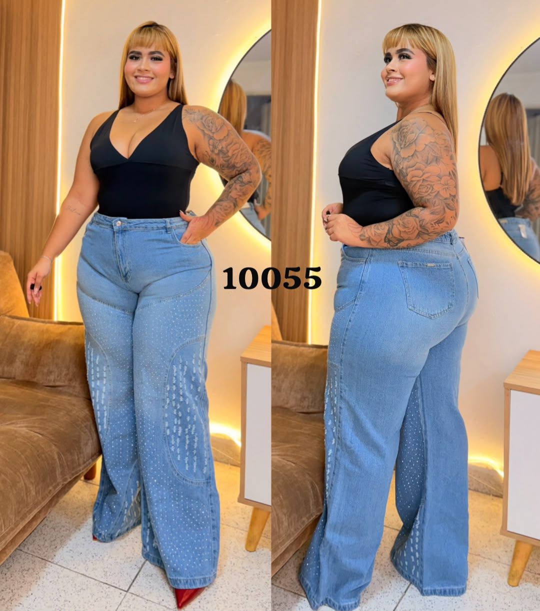 Jeans Palazzo Plus Licrado