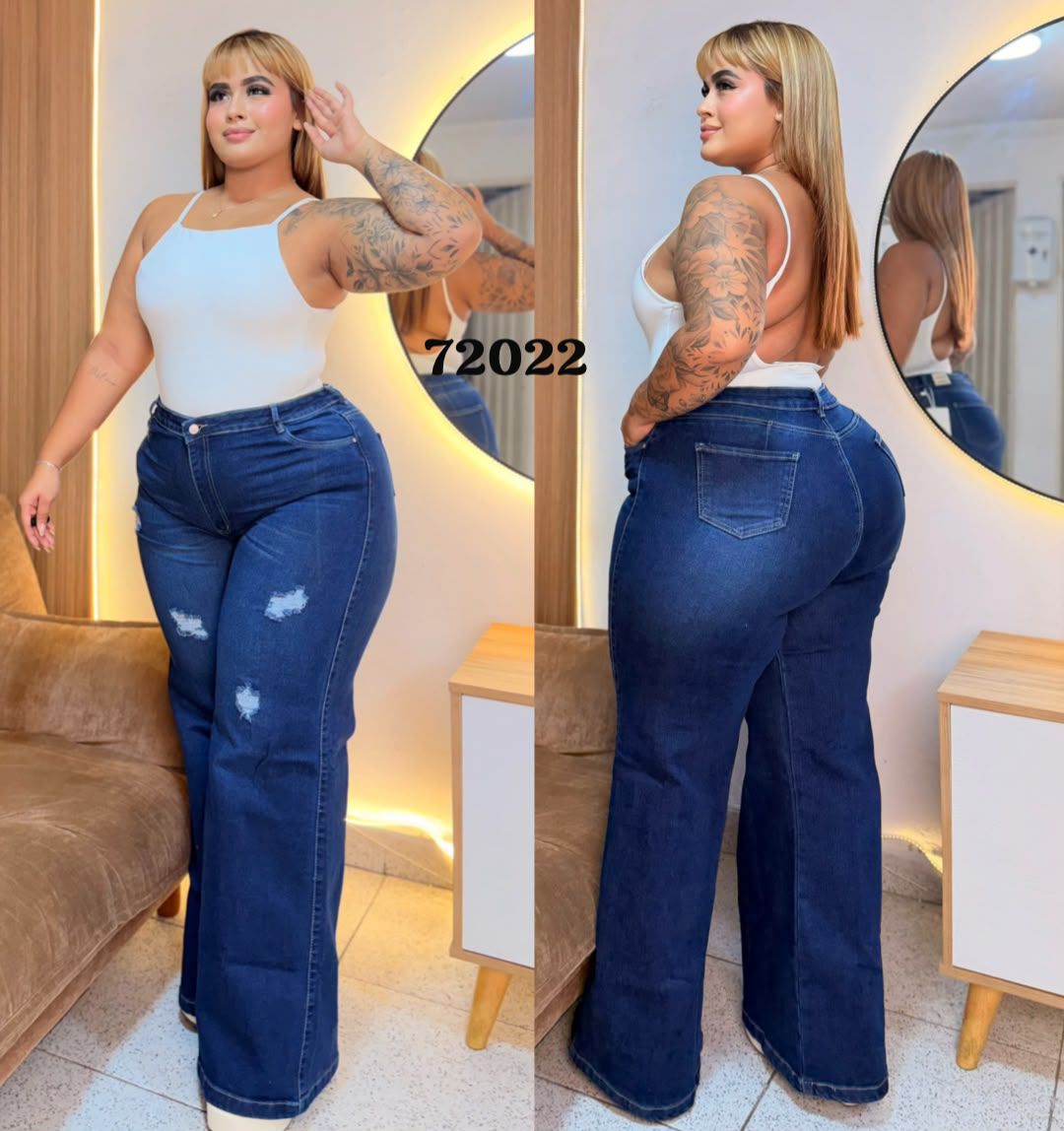 Jeans Palazzo Plus Licrado
