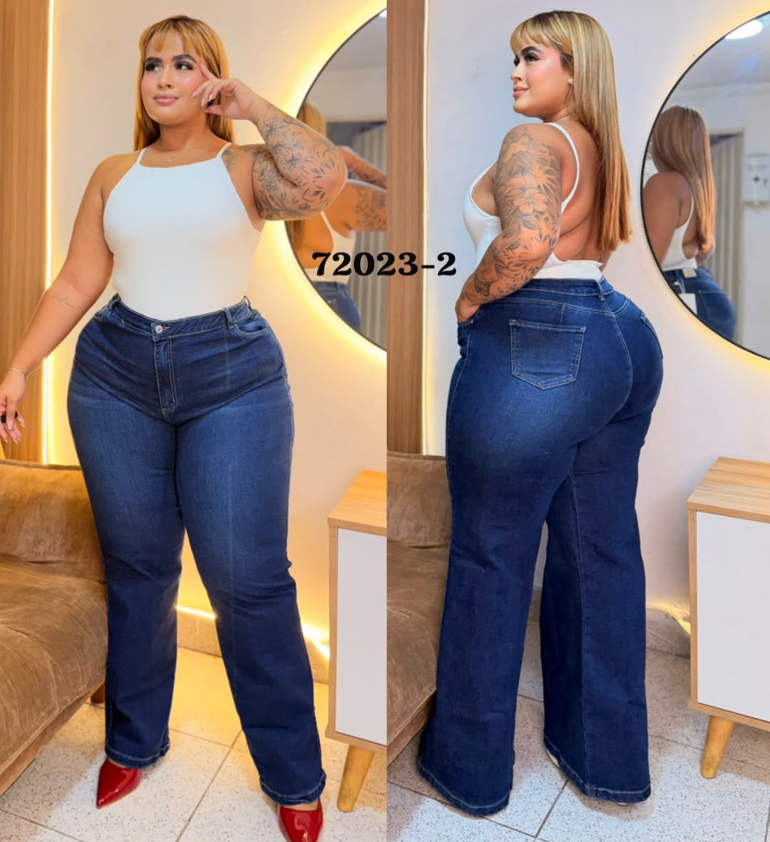 Jeans Palazzo Plus Licrado