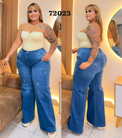 Jeans Palazzo Plus Licrado
