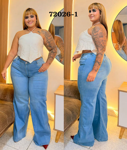 Jeans Palazzo Plus Licrado