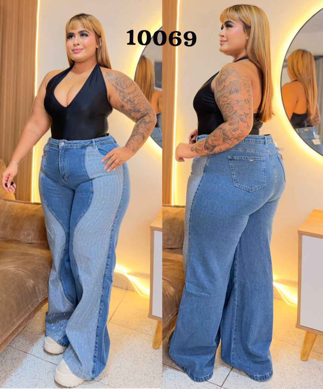 Jeans Palazzo Plus Licrado