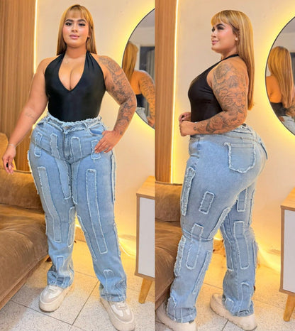 Jeans Palazzo Plus Licrado