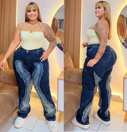 Jeans Palazzo Plus Licrado