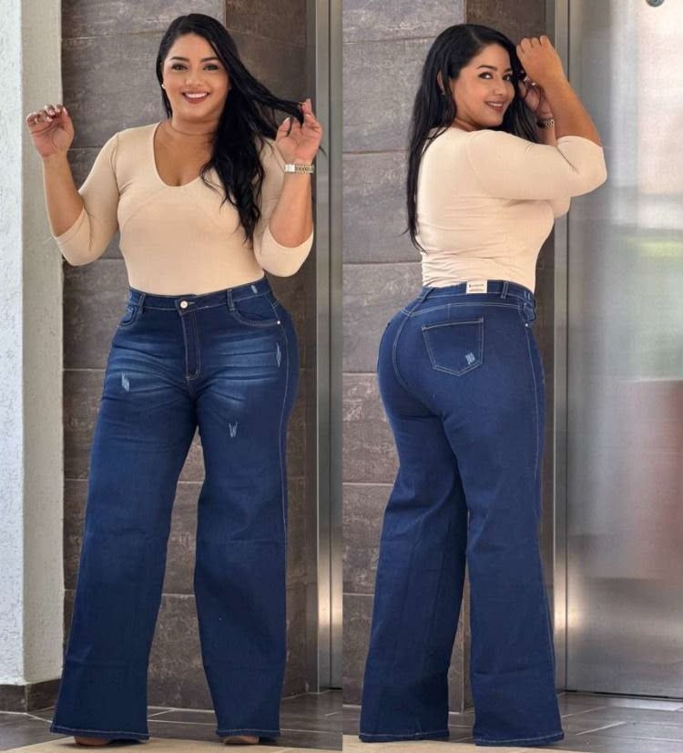 Jeans Palazzo Plus Licrado