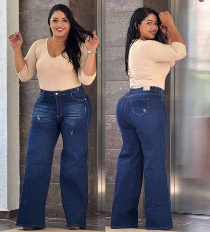 Jeans Palazzo Plus Licrado