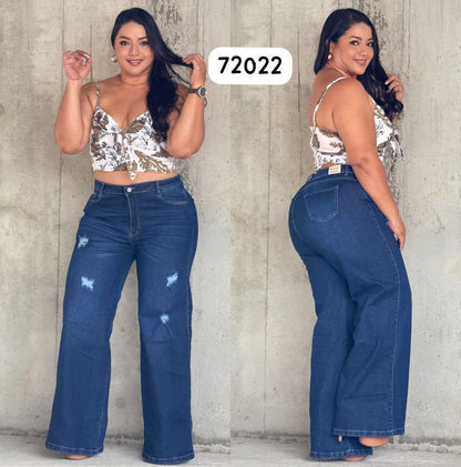Jeans Palazzo Plus Licrado