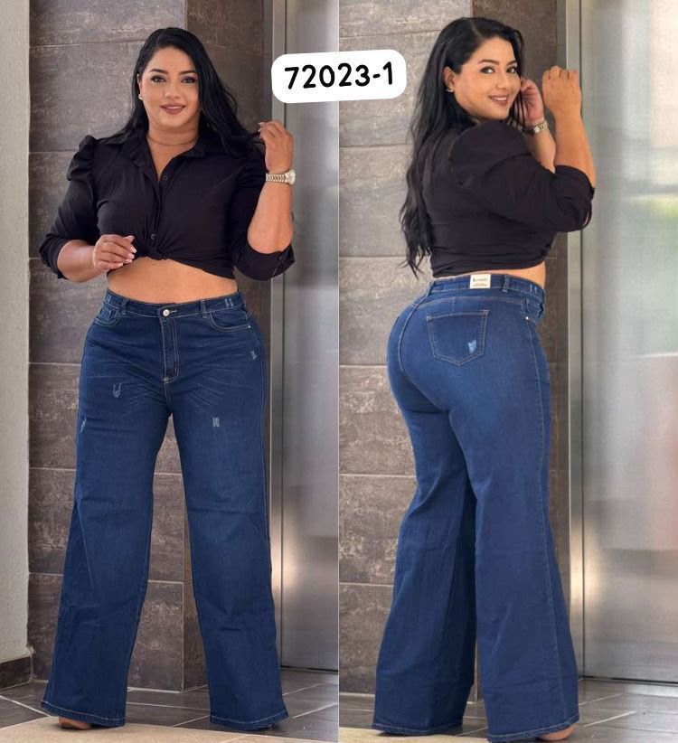 Jeans Palazzo Plus Licrado