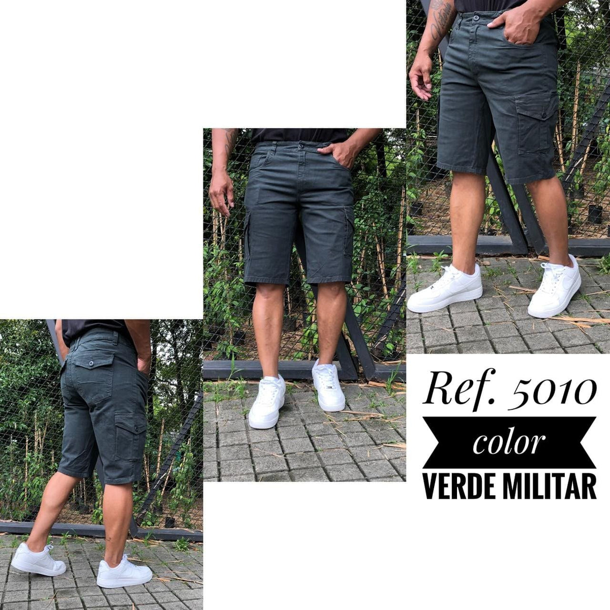 Bermuda Cargo en Tela Drill – Estilo Urbano
