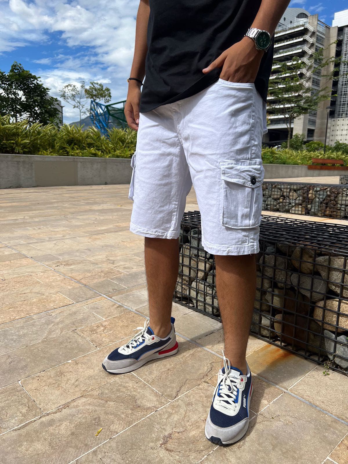 Bermuda Cargo en Tela Drill – Estilo Urbano
