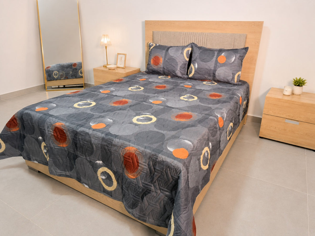 Colcha Unifaz para Cama Doble con 2 Fundas de Almohada – Nuevos Estampados