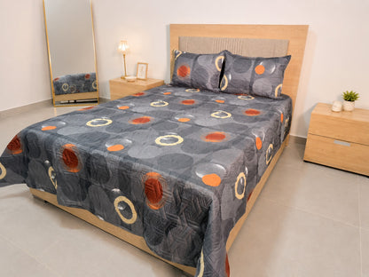 Colcha Unifaz para Cama Doble con 2 Fundas de Almohada – Nuevos Estampados