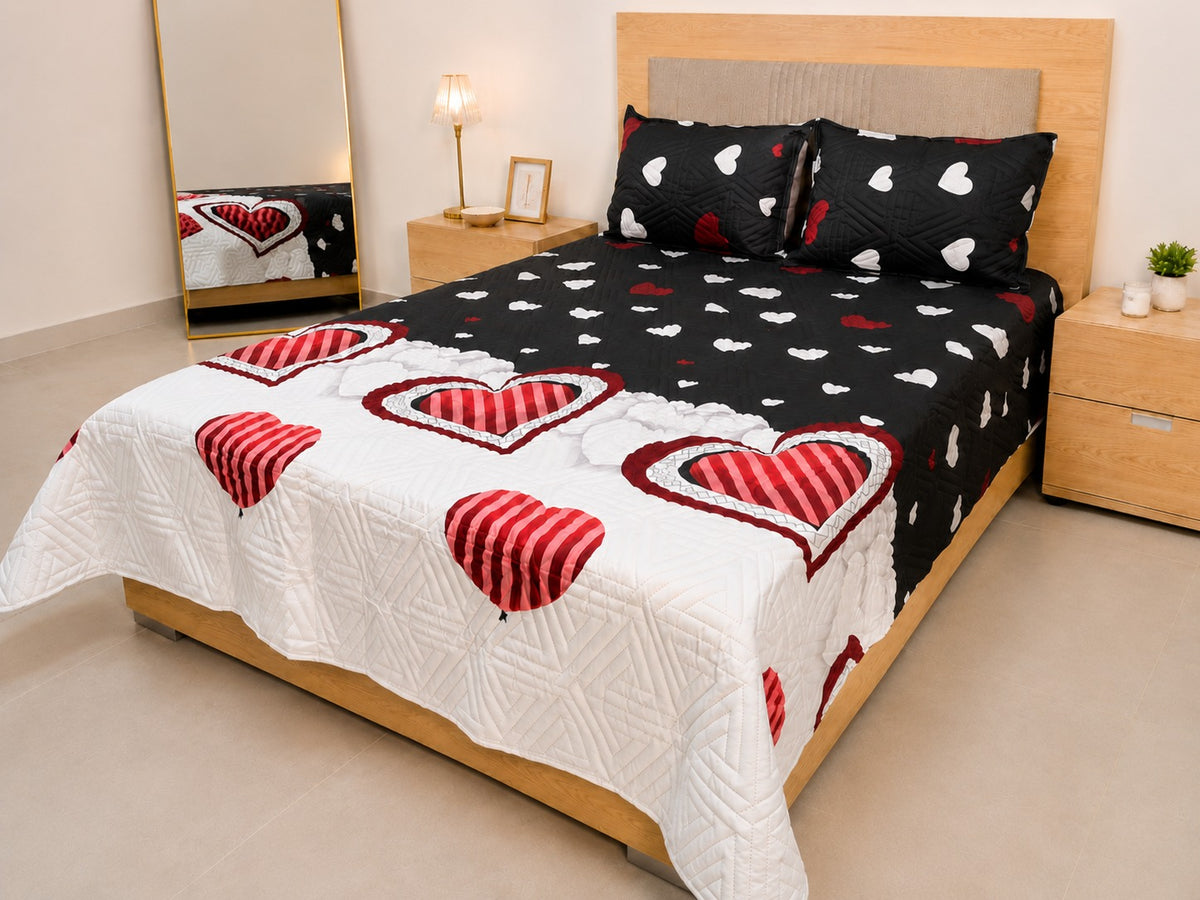 Colcha Unifaz para Cama Doble con 2 Fundas de Almohada – Nuevos Estampados