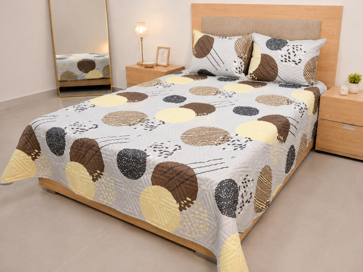 Colcha Unifaz para Cama Doble con 2 Fundas de Almohada – Nuevos Estampados