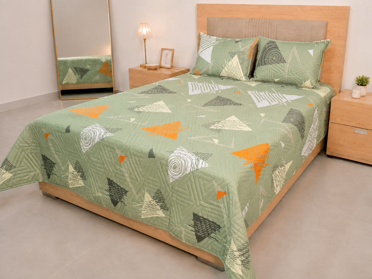 Colcha Unifaz para Cama Doble con 2 Fundas de Almohada – Nuevos Estampados