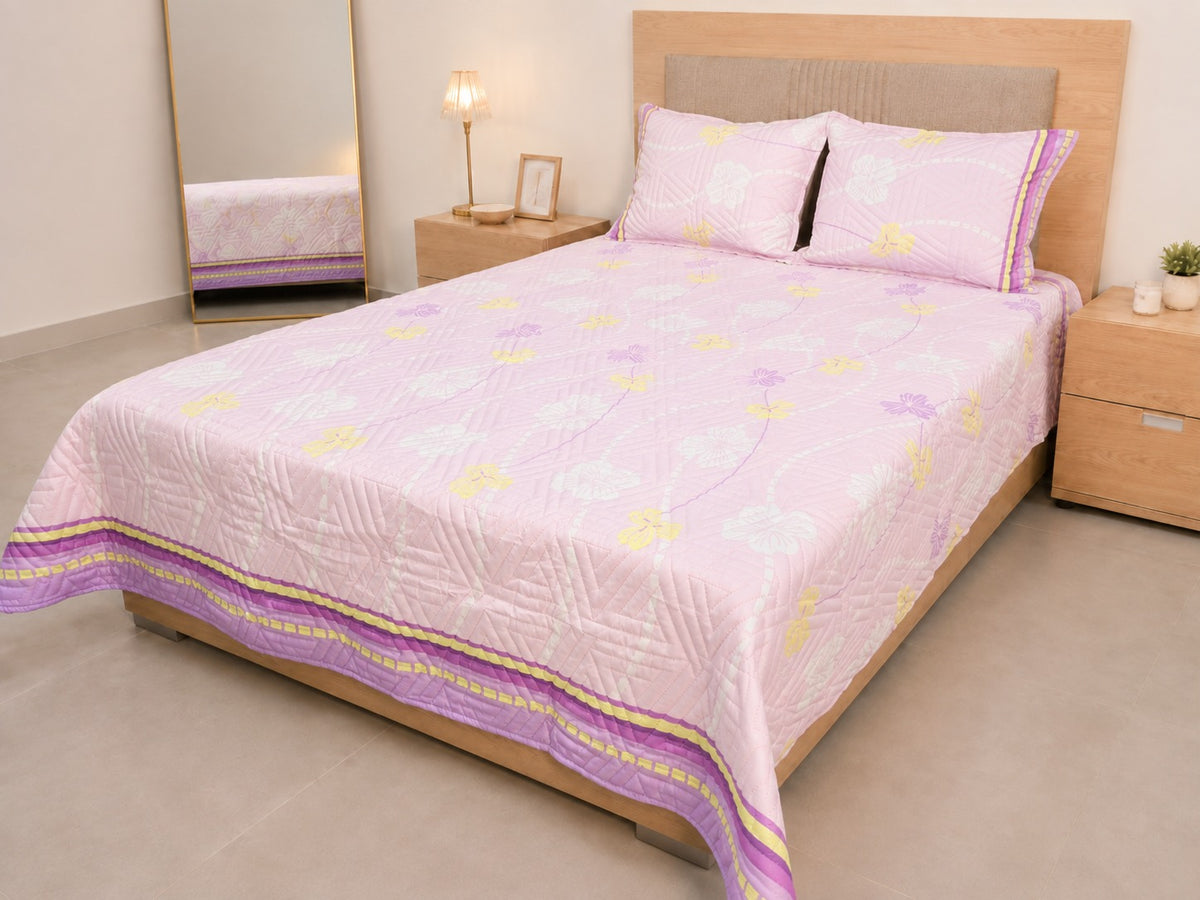 Colcha Unifaz para Cama Doble con 2 Fundas de Almohada – Nuevos Estampados