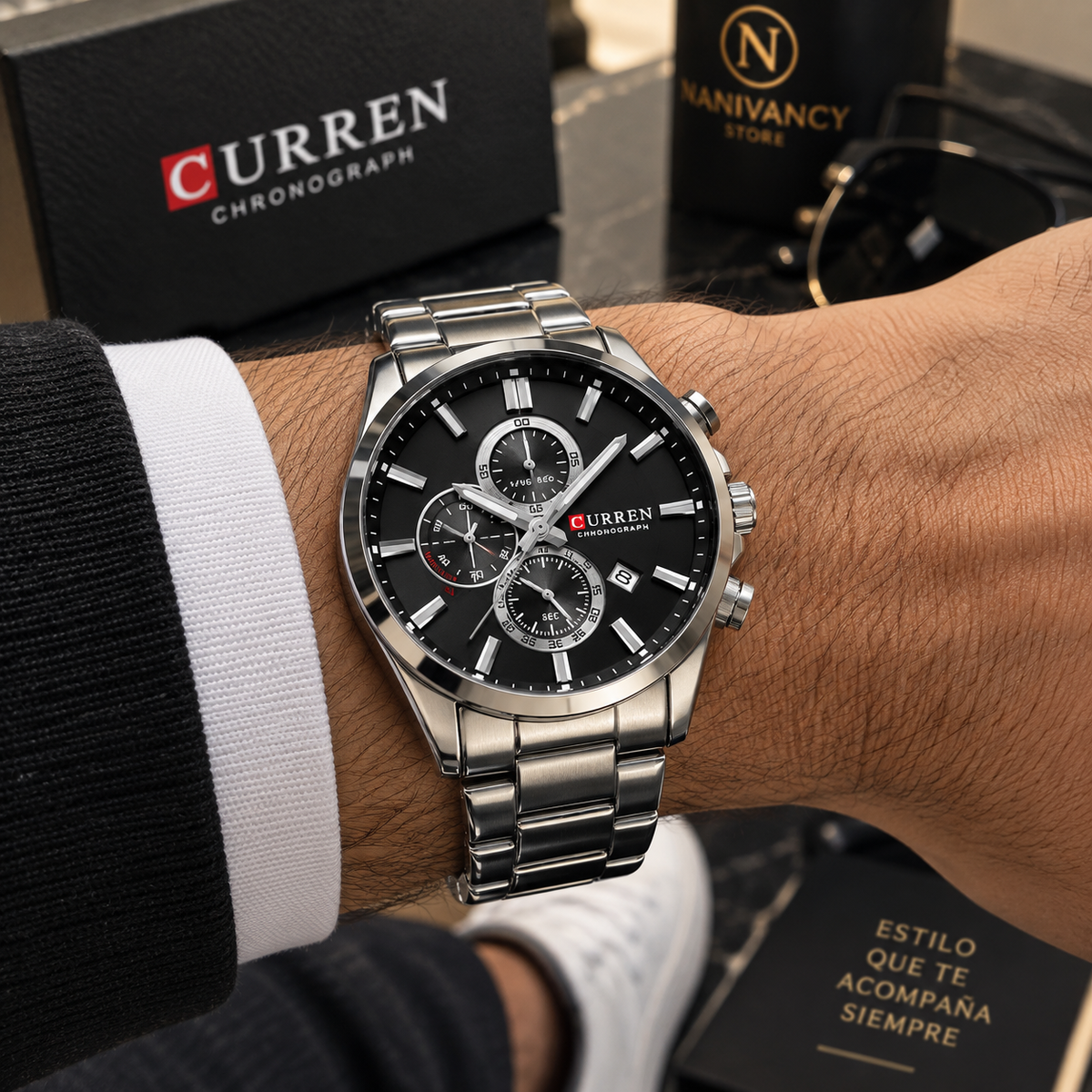 Reloj Curren para Hombre – Original con Cronómetro y Fechero