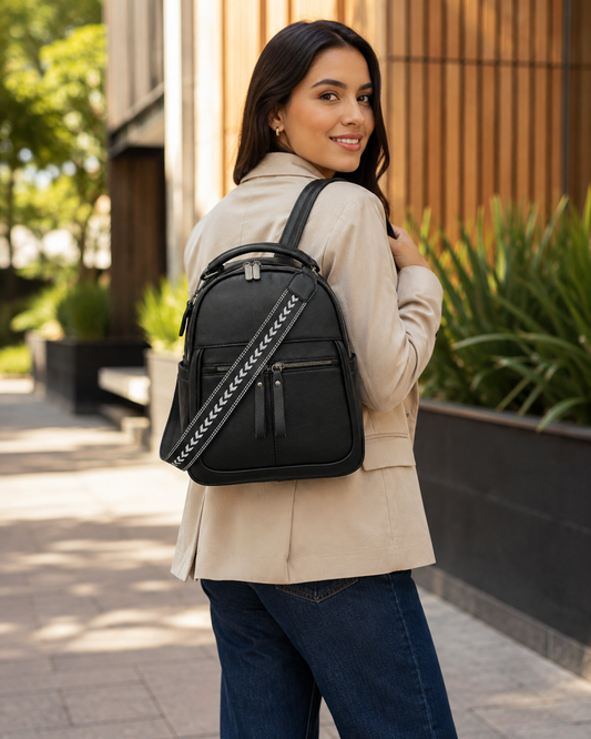 Morral Importado Bélgica – Cuero Sintético con Correa Manos Libres