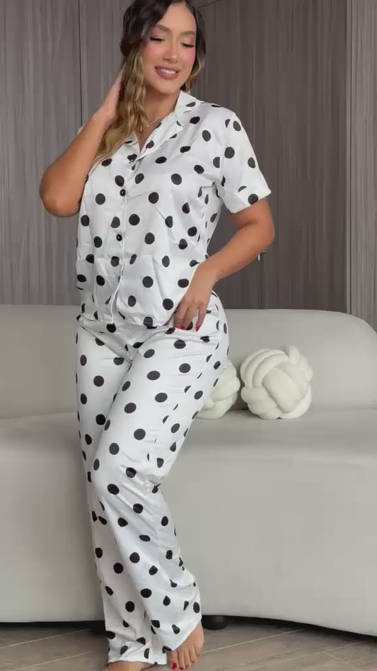 Pijama Pantalón en Satín